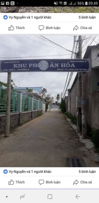 Bán đất P9, gần trung tâm tp mỹ tho, đã có thổ cư xe ô tô vào đến đất - 1