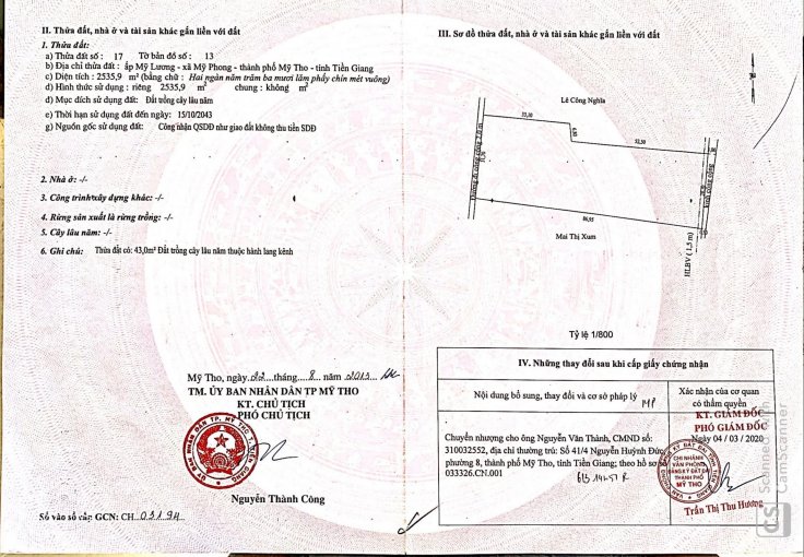 bán mảnh vườn trồng full dừa 2535m2